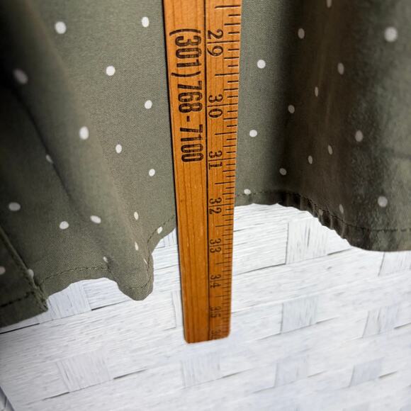 Torrid women’s blouse polkadot green cream feminine romantic soft plus size - Picture 8 of 9